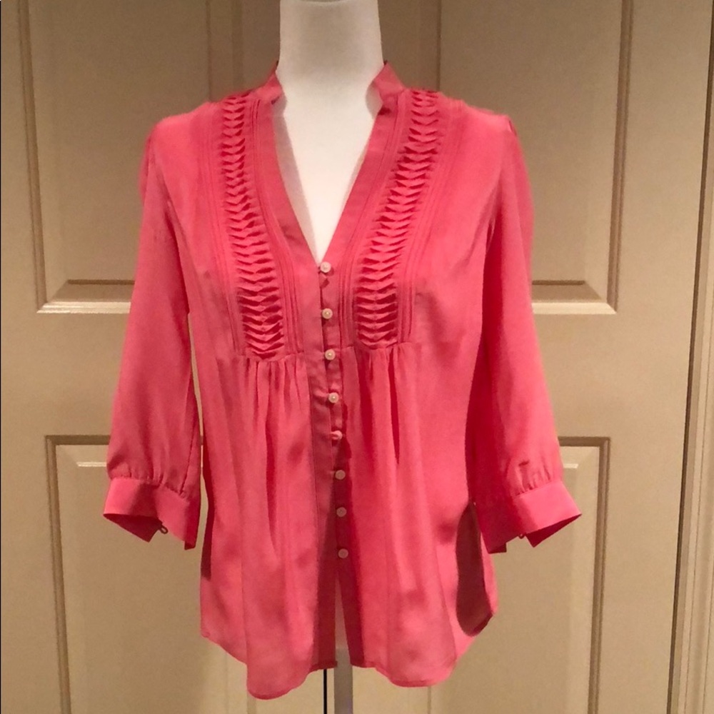 Pink Banana Republic silk blouse size S